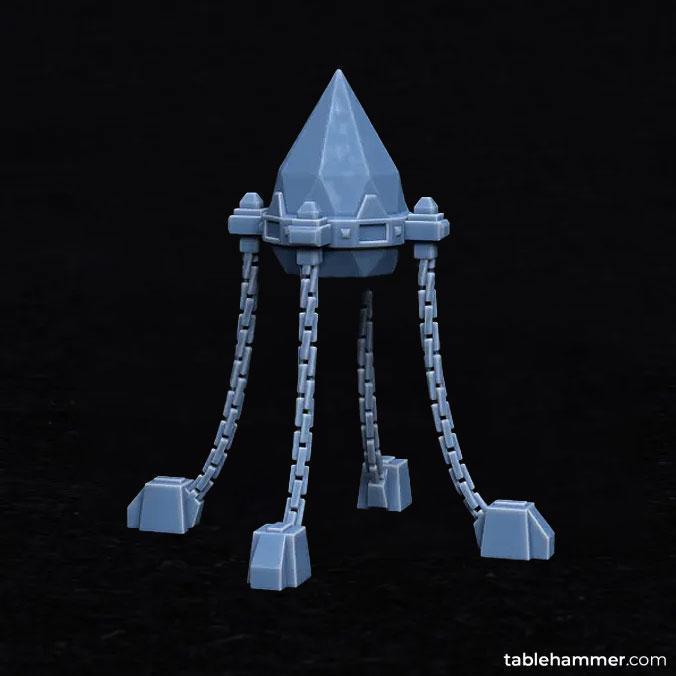 Floating chained energy crystals