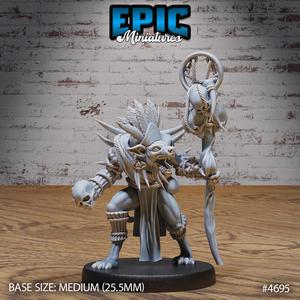 Gnoll Tribe Shaman ‧ DnD Miniature ‧ Tabletop Miniatures ‧ Gaming Monster ‧ 3D Model ‧ RPG ‧ DnDminis ‧ STL FILE