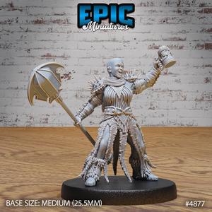 Bald Dwarf Female Victory ‧ DnD Miniature ‧ Tabletop Miniatures ‧ Gaming Monster ‧ 3D Model ‧ RPG ‧ DnDminis ‧ STL FILE