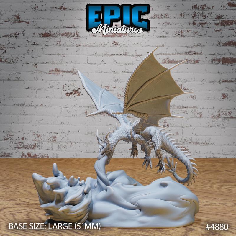 Classic Dragon Firebreath ‧ DnD Miniature ‧ Tabletop Miniatures ‧ Gaming Monster ‧ 3D Model ‧ RPG ‧ DnDminis ‧ STL FILE