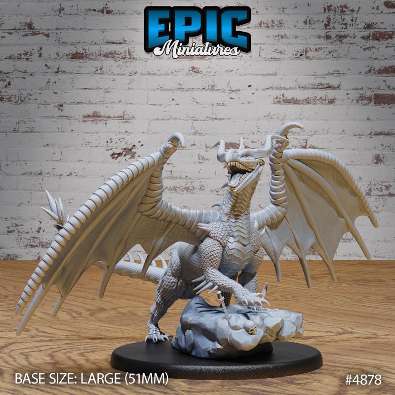Classic Dragon ‧ DnD Miniature ‧ Tabletop Miniatures ‧ Gaming Monster ‧ 3D Model ‧ RPG ‧ DnDminis ‧ STL FILE