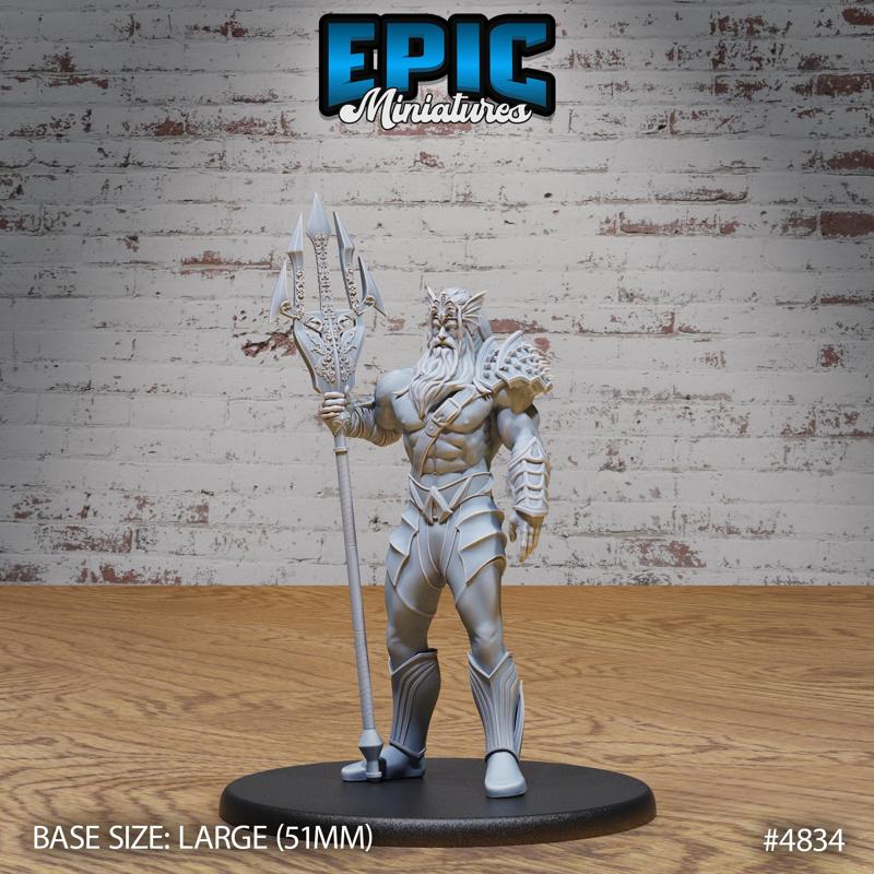 God Triton Avatar ‧ DnD Miniature ‧ Tabletop Miniatures ‧ Gaming Monster ‧ 3D Model ‧ RPG ‧ DnDminis ‧ STL FILE