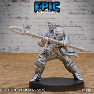 Half Orc Adventurer Spear ‧ DnD Miniature ‧ Tabletop Miniatures ‧ Gaming Monster ‧ 3D Model ‧ RPG ‧ DnDminis ‧ STL FILE