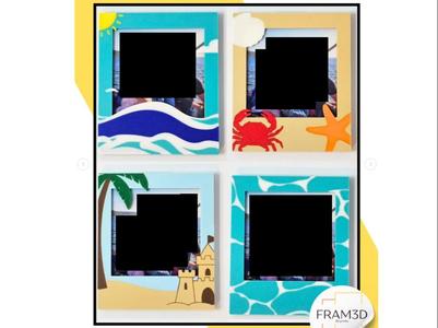 Summer-Themed Magnetic Instax Polaroid Frames