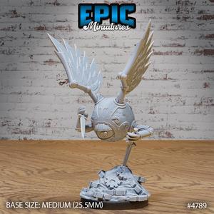 Clockwork Mono Drone Winged ‧ DnD Miniature ‧ Tabletop Miniatures ‧ Gaming Monster ‧ 3D Model ‧ RPG ‧ DnDminis ‧ STL FILE