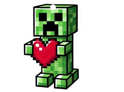 Valentine's Creeper keychain