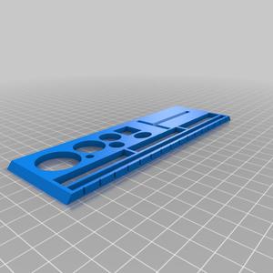 Engineering Ruler with 15mm square and Chamfered plot stencil
