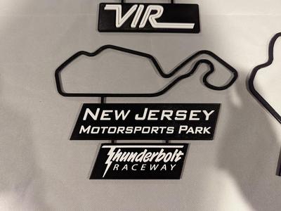 New Jersey Park Thunderbolt Track Map with Nameplate Wall Art