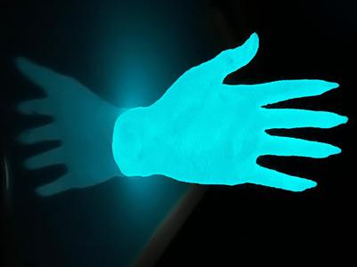 Glowing Icy Hand Fridge Magnet