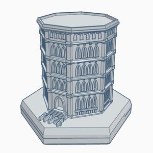 Gothic Building HMSG127 Hex Map Scale