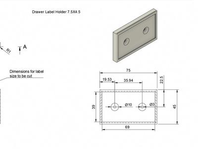 Label Holder STL 7.5 X 4.5