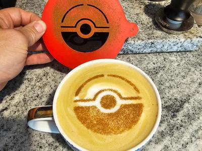 Perfect Pokeball Pokemon Latte Art Stencil