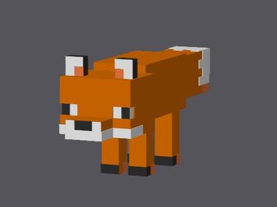 Minecraft fox (with low waste variant)