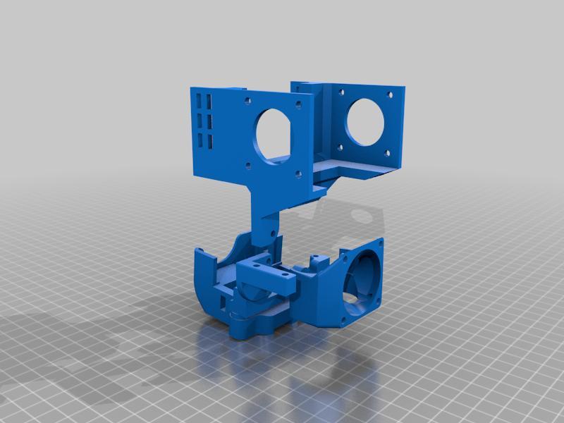 RailCore II dual E3D V6 extruder parts for use with Mandala Rose Works upgrades