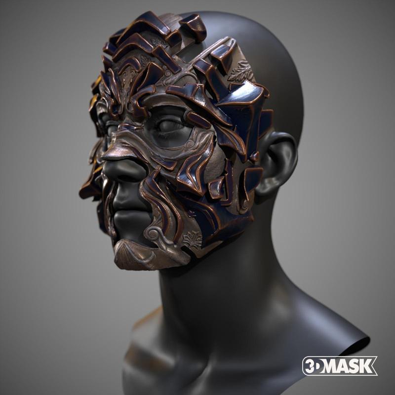 3d mask 007 warrior versalles samurai warrior