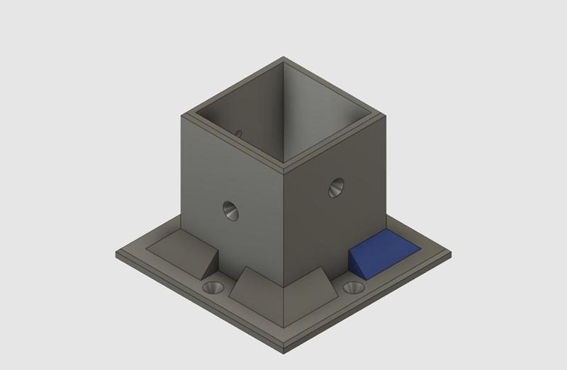 35mm Square Dowel Floor Mount