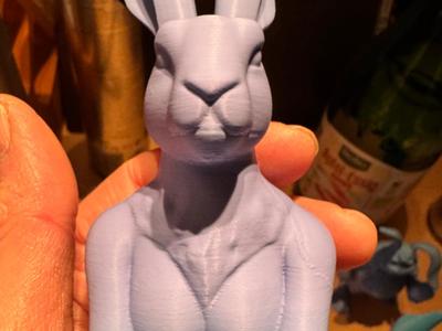 A proud Easter Bunny woman