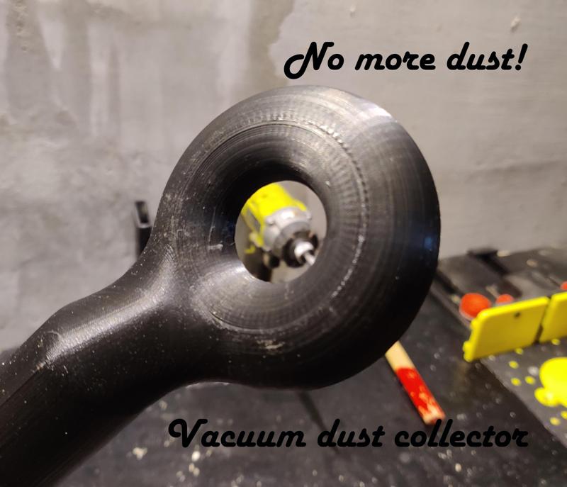 Vacuum dust catcher with auto stick for drilling everywhere.