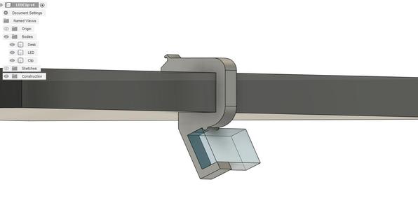 Parameterized Low Profile Neopixel LED Clip