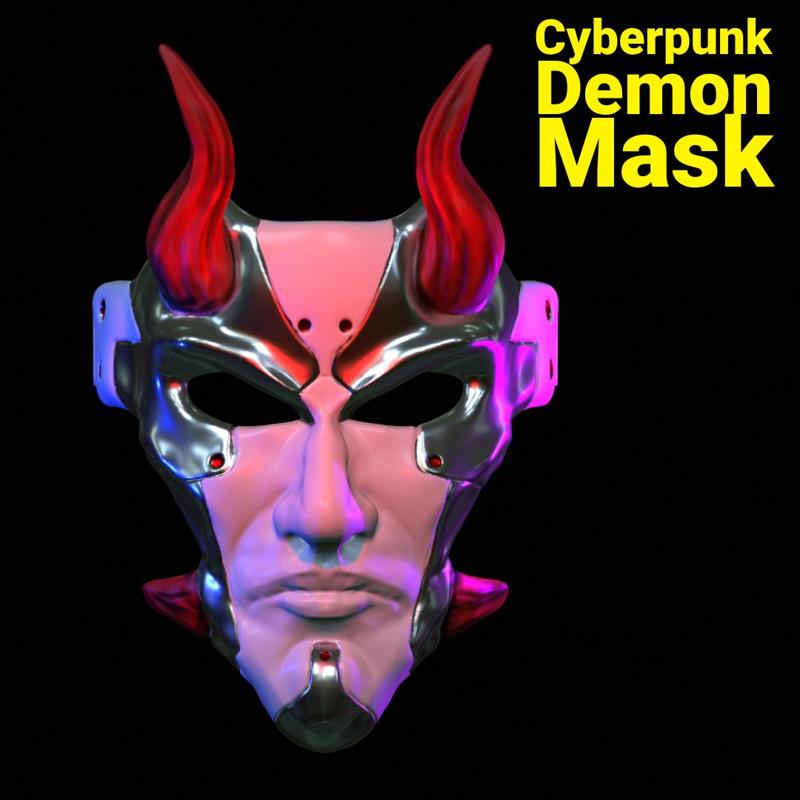 Cyberpunk Demon Mask