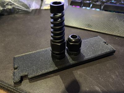 Voron V0.2 Motor Panel with 2x PG7 Mount + Cable Recess (CAN bus)
