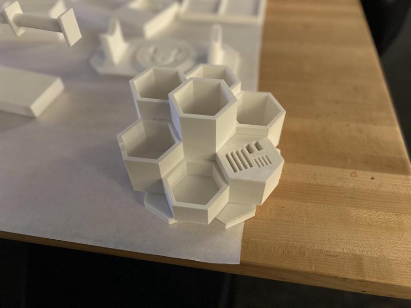 Hexagonal Spinning Desk Organizer
