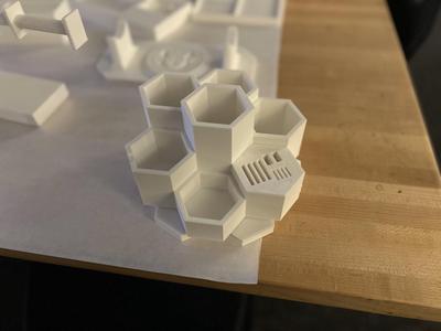 Hexagonal Spinning Desk Organizer