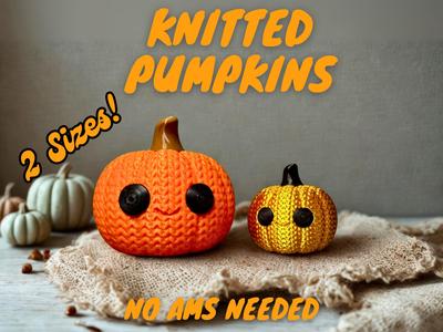 Cute Knitted Pumpkin - NO AMS Needed