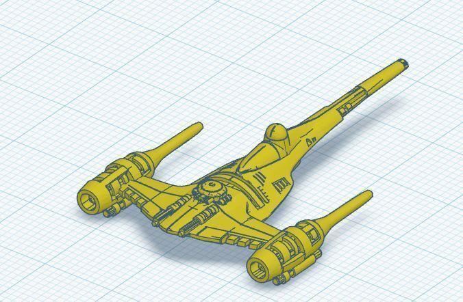 Mandalorian Naboo Starfighter 1:270 for X-wing Game