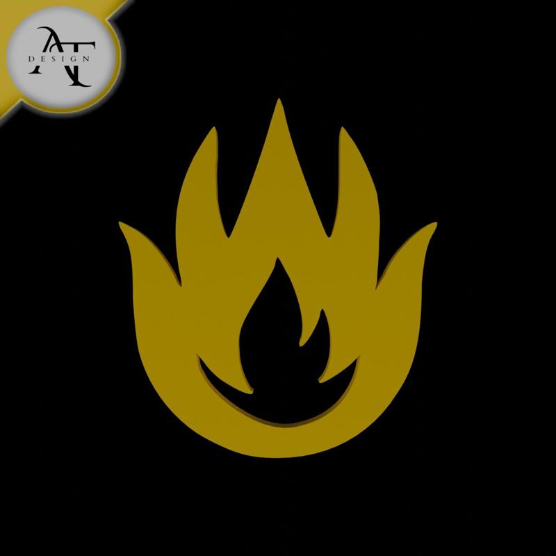 Simple Flame Symbol - 2D Art
