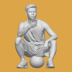 BOY BALL MOBILE FOR DIORAMA PEOPLE CHARACTER