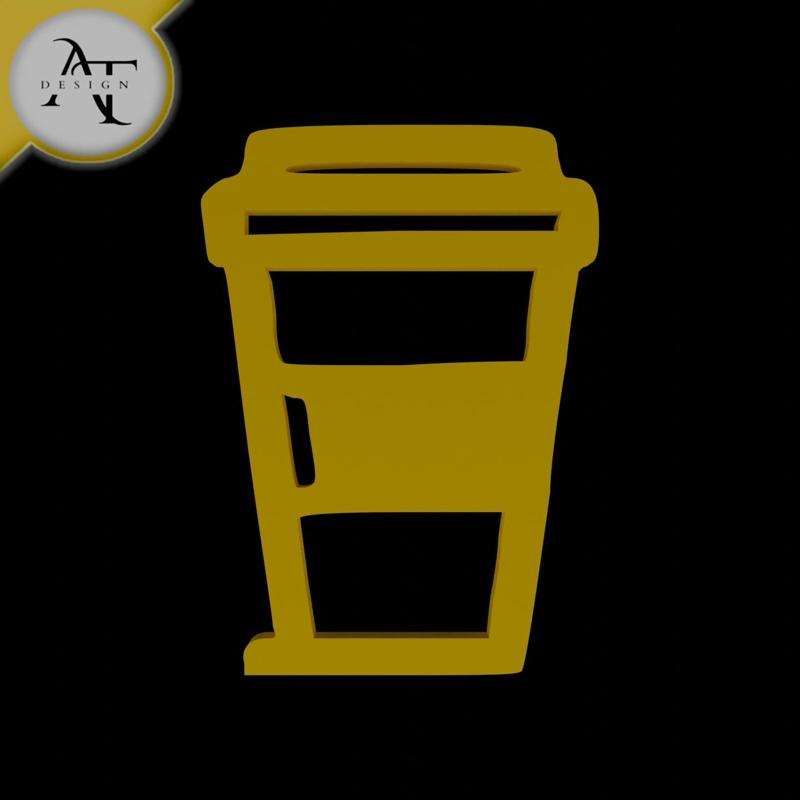Simple Coffee Cup Symbol - 2D Art