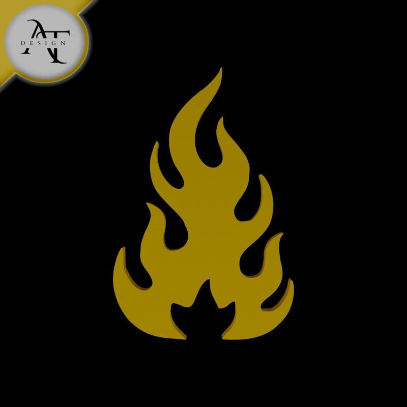 Simple Flame Symbol - 2D Art