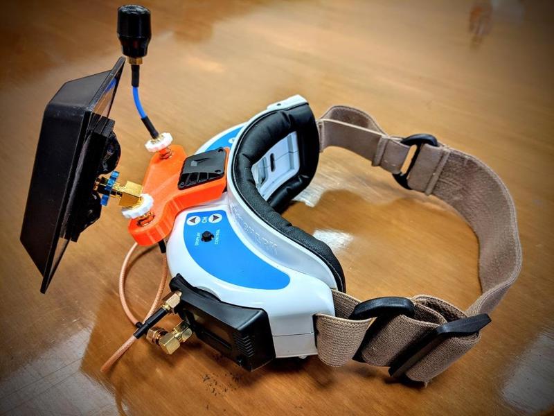 Long range antenna mount for Fatshark