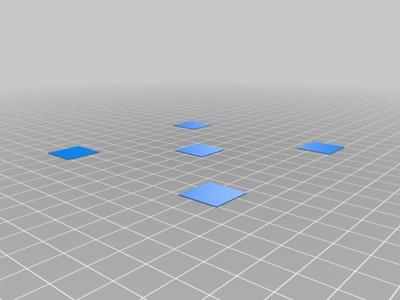 Wanhao D10 Bed Levelling squares(100x100mm)