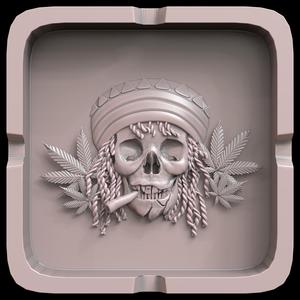 3D Model STL File for CNC Router Laser & 3D Printer Skull Ashtray