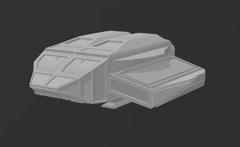 The Space Mule - Sci-Fi / Cyberpunk Cargo Shuttle