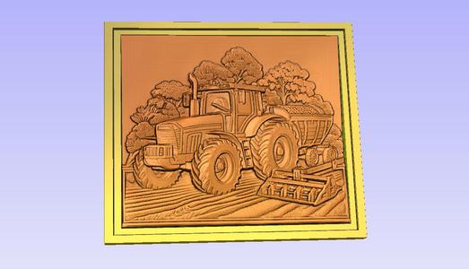 HARVERSTER TRACTOR WITH FRAME