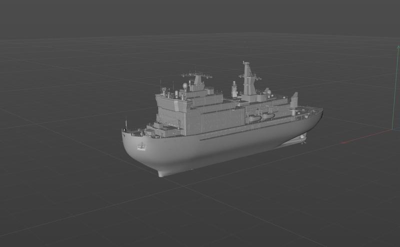 3D digital model of Russia's nuclear-powered icebreaker "50 Let Pobedy"