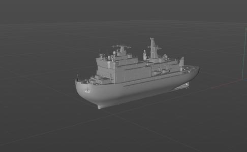 3D digital model of Russia's nuclear-powered icebreaker "50 Let Pobedy"