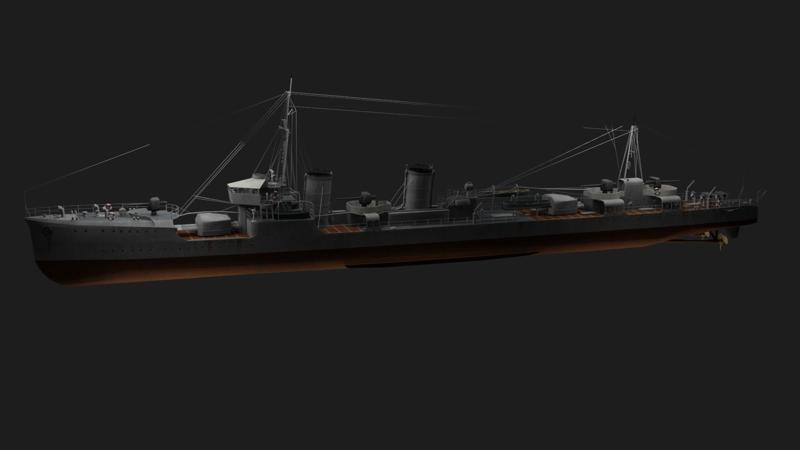 Mutsuki Ship Inspire From World of Warships All Parts separate
