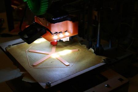 Printrbot Jr. 40mm fanmount with LED 