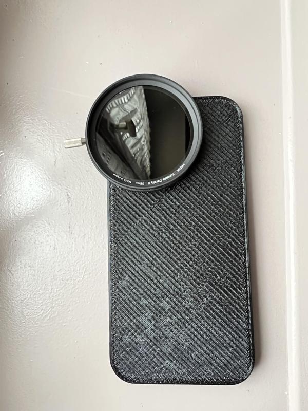 iphone 13pro max shell with 58mm photo filter adapter