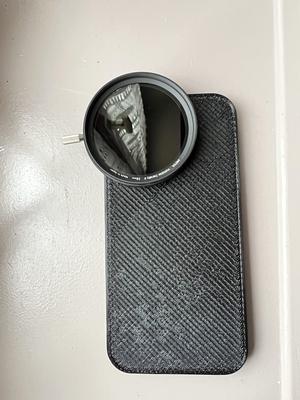 iphone 13pro max shell with 58mm photo filter adapter