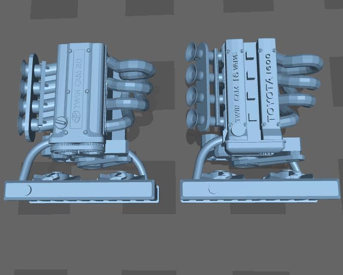 4A-GE ITB 16V & 20V COVER FOR 1/64 HOTWHEELS CUSTOMS