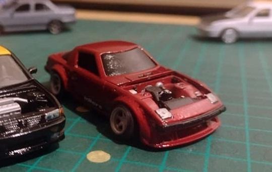 12A ROTARY for RX7 FB HOTWHEELS 1/64 ENGINE BAY