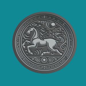 Kentaur Mythological Creature Medallion Kentaur 3d Print Model