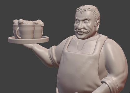Happy innkeeper