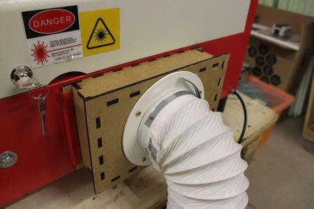 Exhaust hose adapter for HPC & Full Spectrum Laser cutters