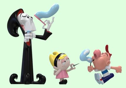 BILLY, MANDY AND GRIM FROM "THE GRIM ADVENTURES OF BILLY AND MANDY (PARTS AND COMPLETE) // BILLY, MANDY Y PURO HUESO DE "LAS SOMBRIAS AVENTURAS DE BILLY Y MANDY (PARTS AND COMPLETE)